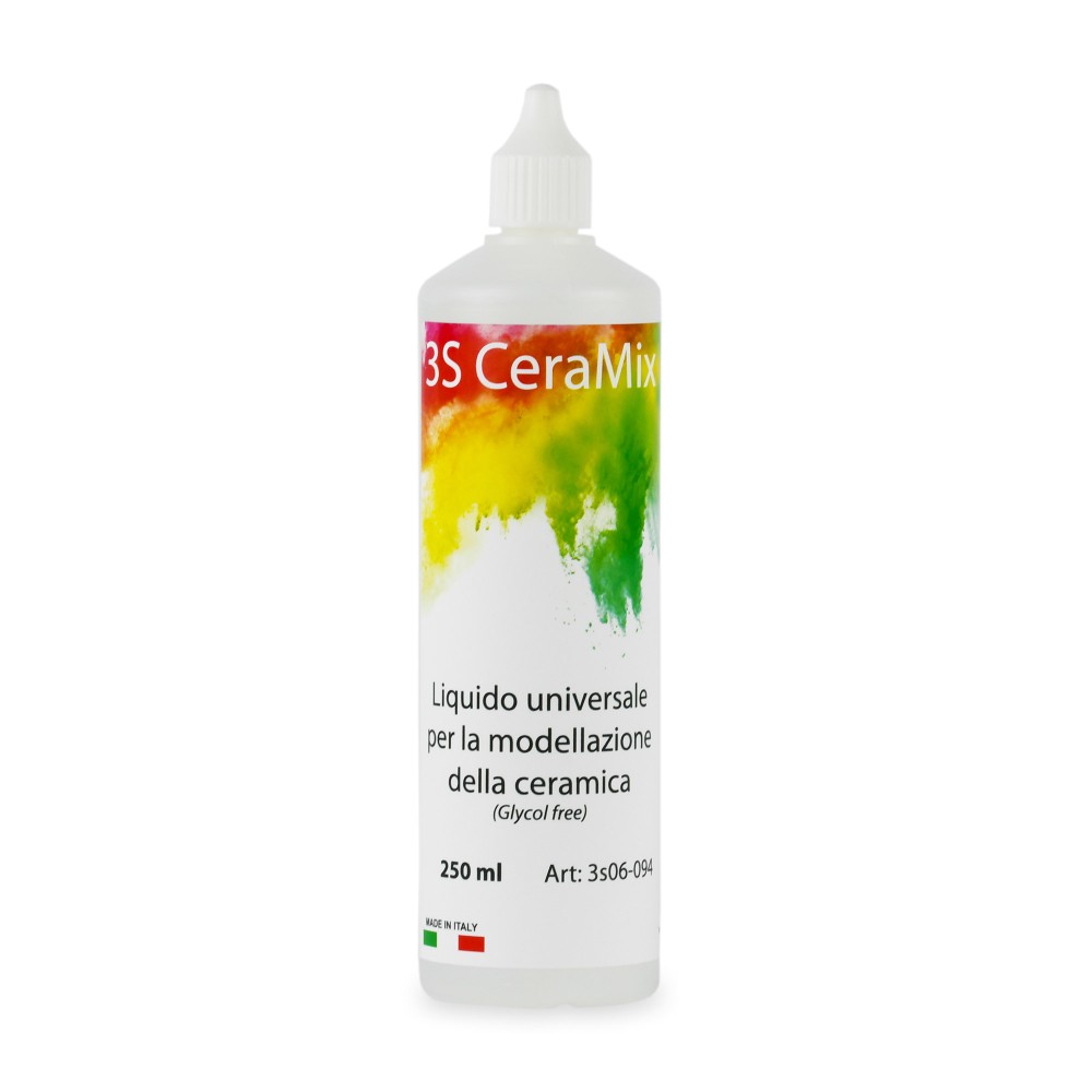 3S CeraMix liquido 250 ml - LIQUIDO PLASTIFICANTE PER MODELLAZIONE DELLA  CERAMICA