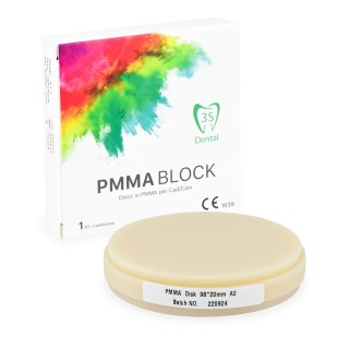 98x20mm - Multilayer PMMA Block - 3s Dental