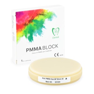 98x20mm - Multilayer PMMA Block - 3s Dental