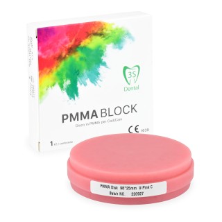 98x20mm - Pink PMMA Block -...